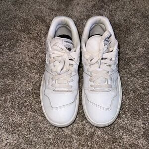 New Balance Kids White Low-Top Sneakers